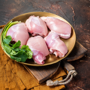 Chicken thighs ready to cook
