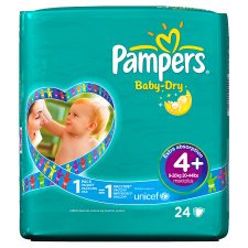 Nappies Baby Dry Size 4+ - Pampers