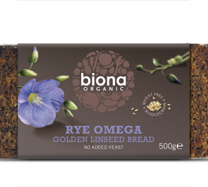 Biona organic rye omega golden linseed bread 500g